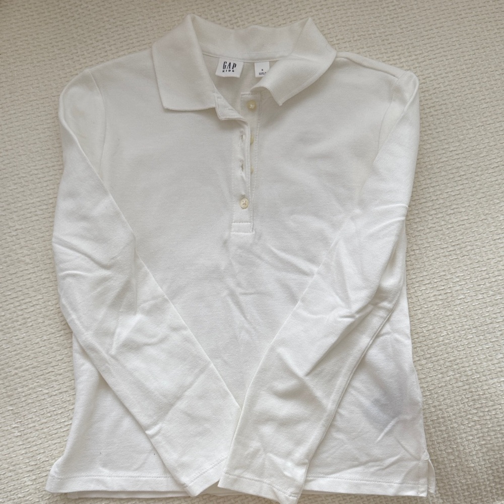 GAP Ivory Long Sleeve Polo